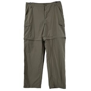 Columbia Womens Convertible Zip Off Cargo Pants Size L Tan PFG Omni Shade Hiking